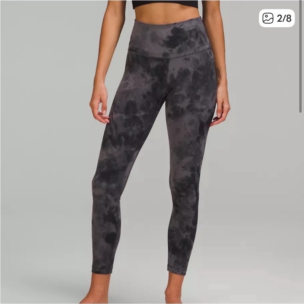 Lululemon Align High Rise Diamond Dye Graphite Grey 28 in leggings size 6